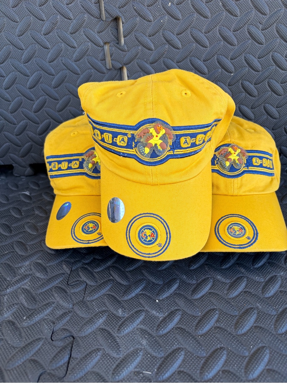 América  Aguilas Yellow Cotton Baseball Cap with Team Crest Unixes